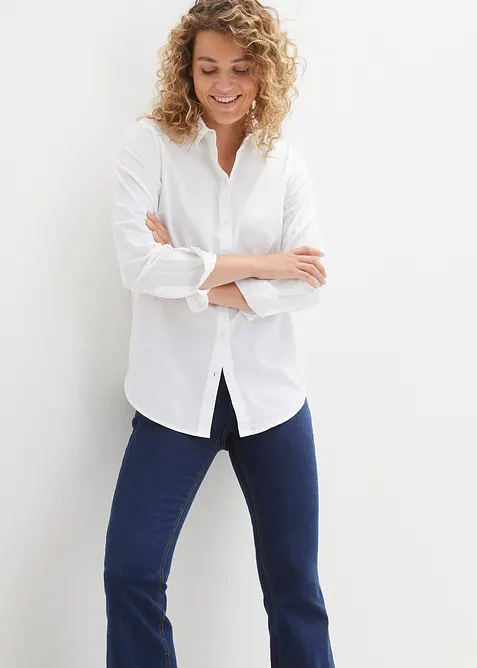 Košilová halenka z čisté bavlny, bonprix