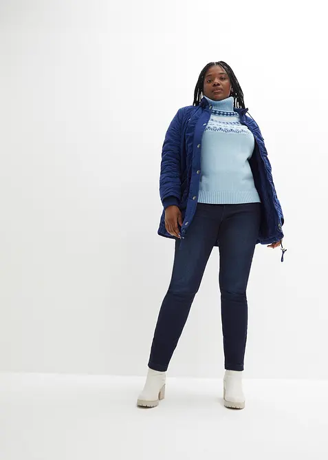 Svetr s norským vzorem a rolákem, bonprix