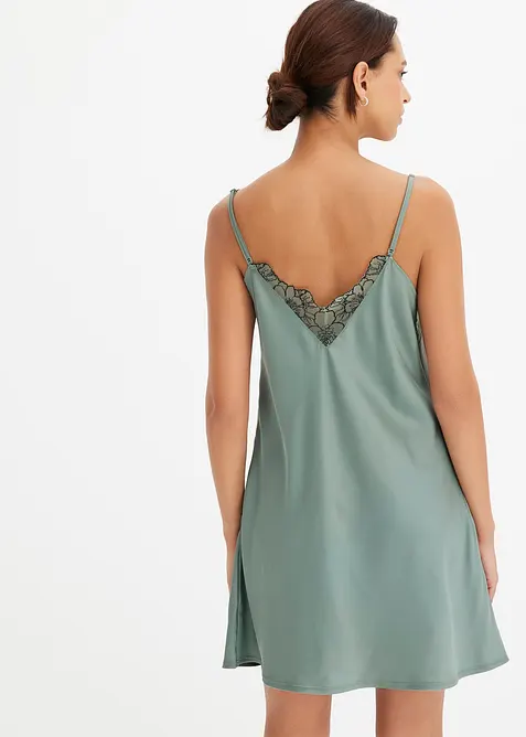 Sat&eacute;nov&eacute; negliž&eacute; s v&yacute;&scaron;ivkou, bonprix