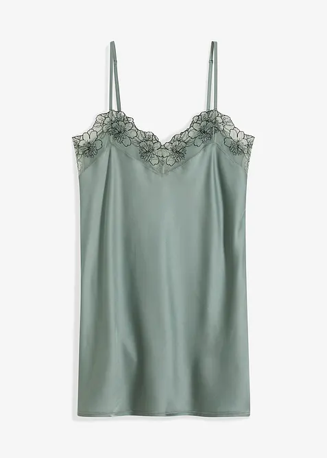 Sat&eacute;nov&eacute; negliž&eacute; s v&yacute;&scaron;ivkou, bonprix