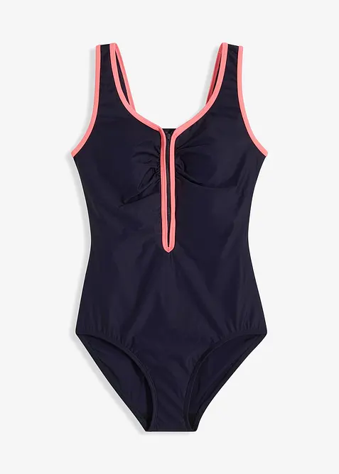 Stahovací jednodílné plavky se zipem, bonprix