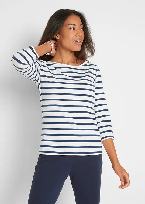 Tričko s dlouh&yacute;m ruk&aacute;vem, s čistou organickou bavlnou, bonprix