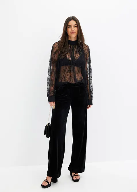 Halenka z krajky, mírně transparentní, bonprix