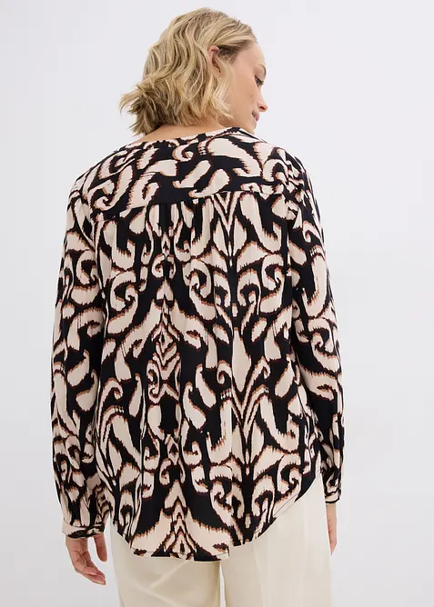 Tuniková halenka ze splývavé viskózy, bonprix