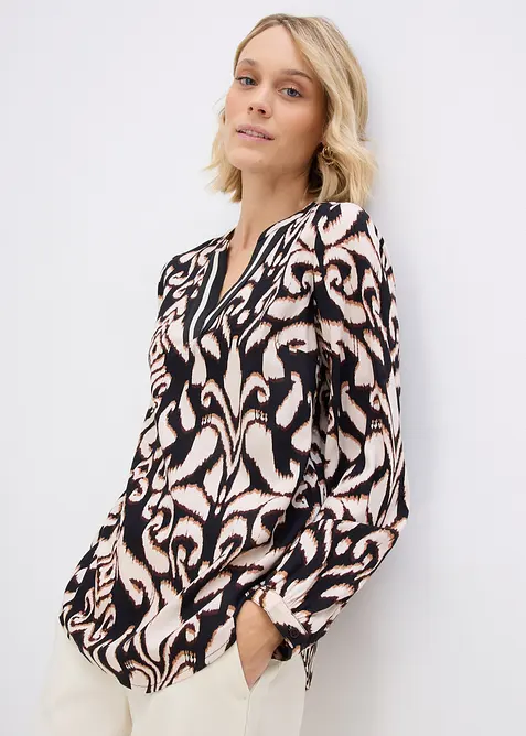 Tuniková halenka ze splývavé viskózy, bonprix