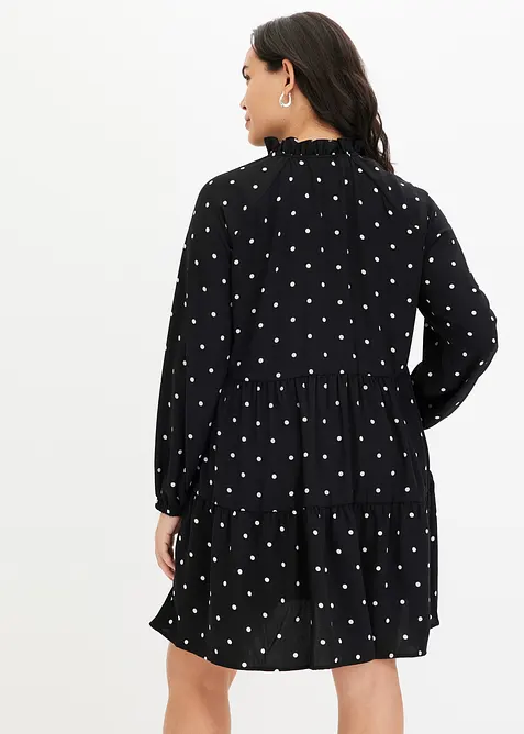 Tunikové šaty ze strukturovaného krepu, bonprix