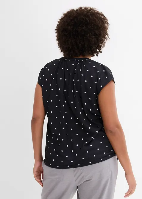 Henley tričko s krátkým rukávem, ze směsi s viskózou, bonprix