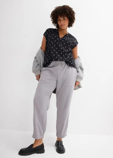 Henley tričko s krátkým rukávem, ze směsi s viskózou, bonprix