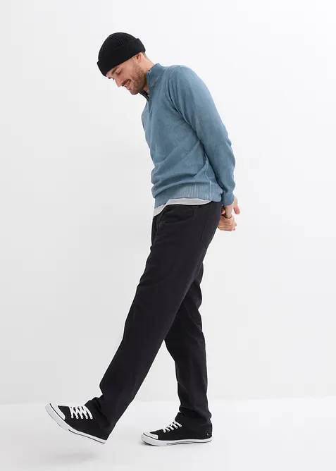 Kalhoty bez zap&iacute;n&aacute;n&iacute;, s pohodln&yacute;m pasem, Regular Fit, Straight (2 ks v balen&iacute;), bonprix