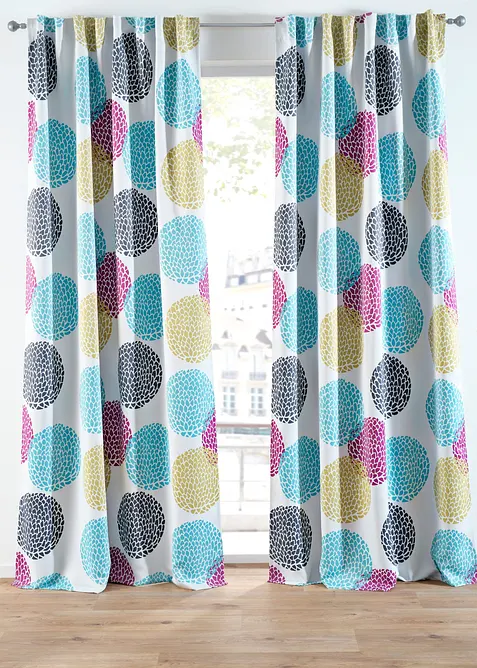 Zatemňovací závěs s potiskem a recyklovaným polyesterem (1 ks), bonprix