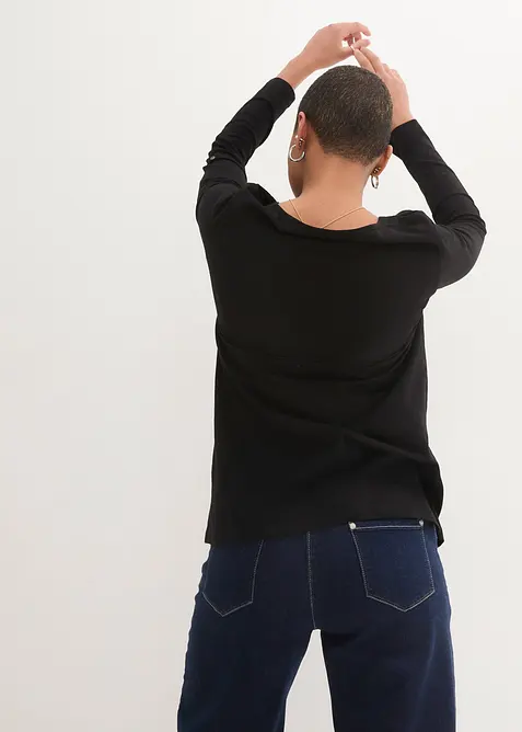 Tričko s knofl&iacute;kovou l&eacute;gou, z čist&eacute; organick&eacute; bavlny, bonprix