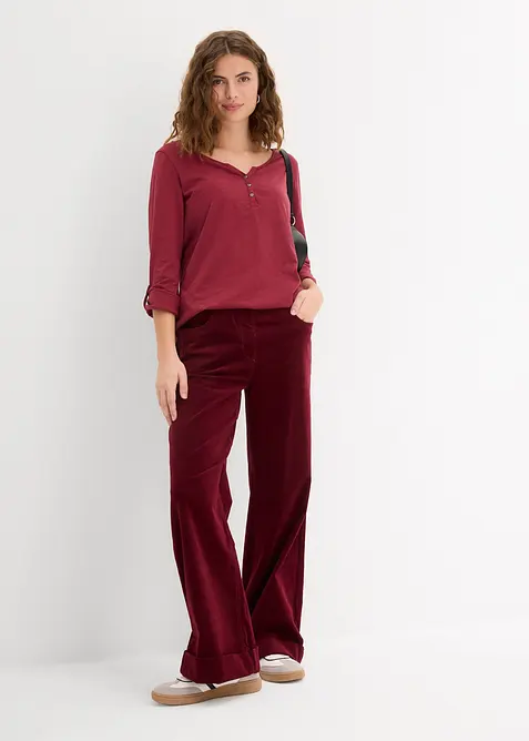 Tričko s knofl&iacute;kovou l&eacute;gou, z čist&eacute; organick&eacute; bavlny, bonprix