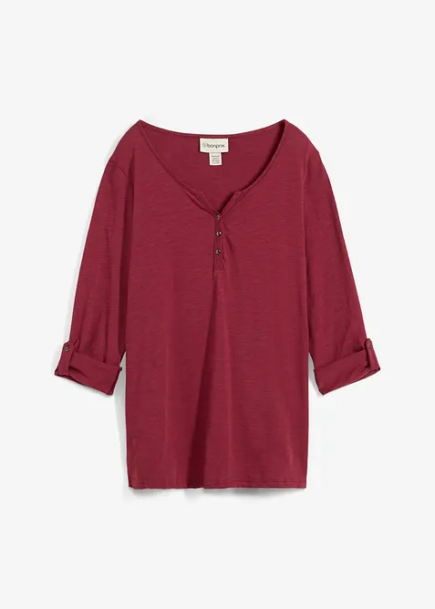 Tričko s knofl&iacute;kovou l&eacute;gou, z čist&eacute; organick&eacute; bavlny, bonprix