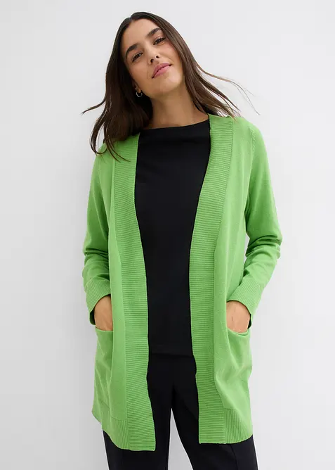 Pleten&yacute; kab&aacute;tek s kapsami, dlouh&yacute; ruk&aacute;v, bonprix