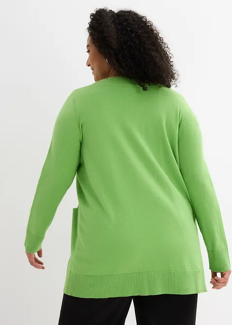 Pleten&yacute; kab&aacute;tek s kapsami, dlouh&yacute; ruk&aacute;v, bonprix