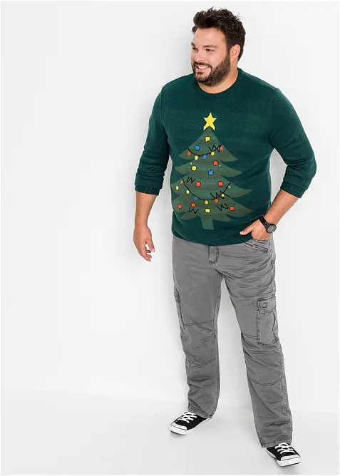 Cargo kalhoty z robustní čisté bavlny, Relaxed Fit, Straight, bonprix