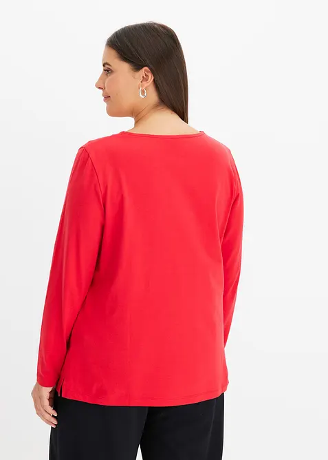 Triko s dlouhým rukávem a kroužky, bonprix