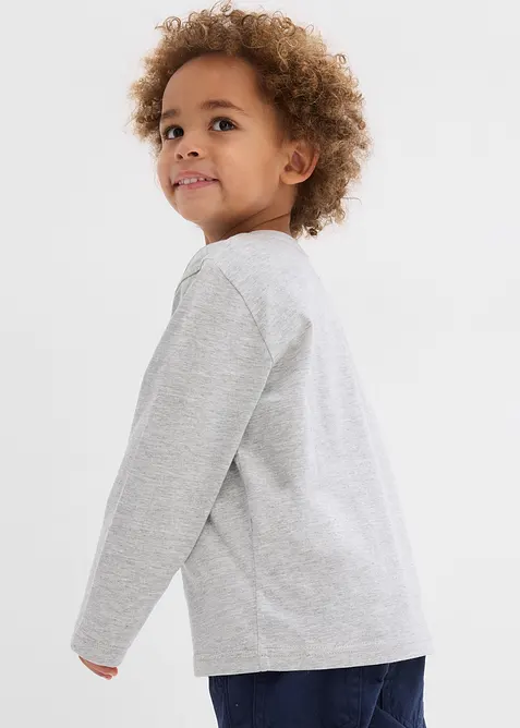 Tričko s dlouh&yacute;m ruk&aacute;vem, s organickou bavlnou (3 ks v balen&iacute;), bonprix