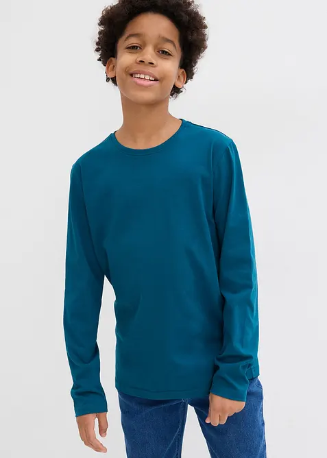 Triko s dlouhým rukávem a organickou bavlnou (3 ks v balení), bonprix