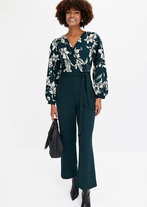 Žerzejov&yacute; overal se zavinovac&iacute;m vzhledem, bonprix