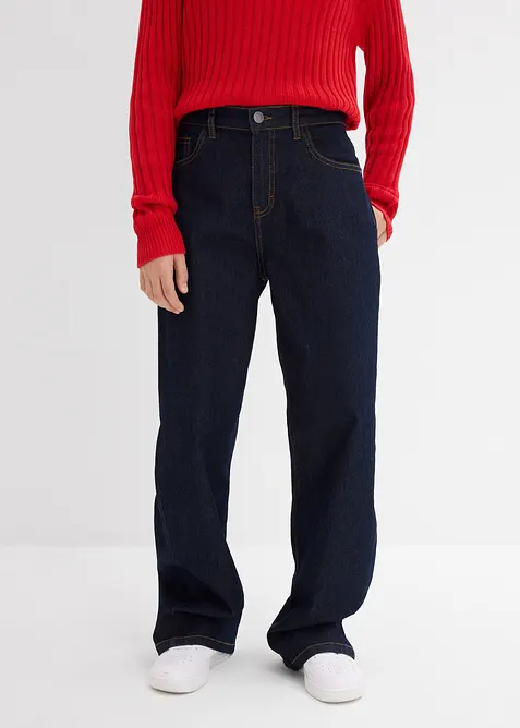 Džíny, Mid Waist, Wide Leg, bonprix