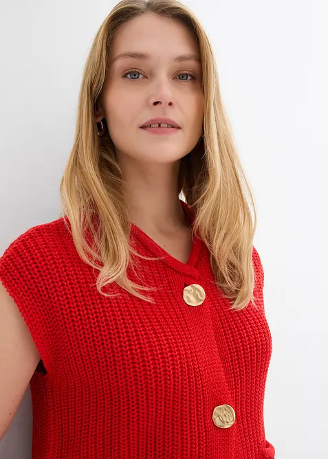 Pletená vesta s kapsami, bonprix