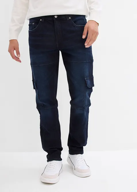 Strečové cargo džíny Slim Fit, Straight, bonprix