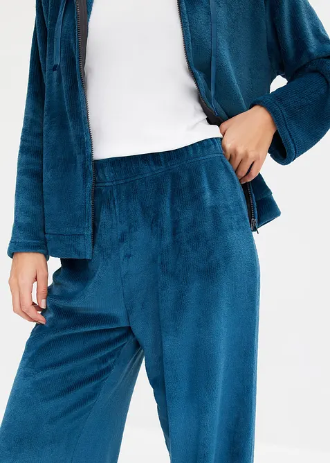 Oblek na doma z měkk&eacute;ho fl&iacute;su, bonprix