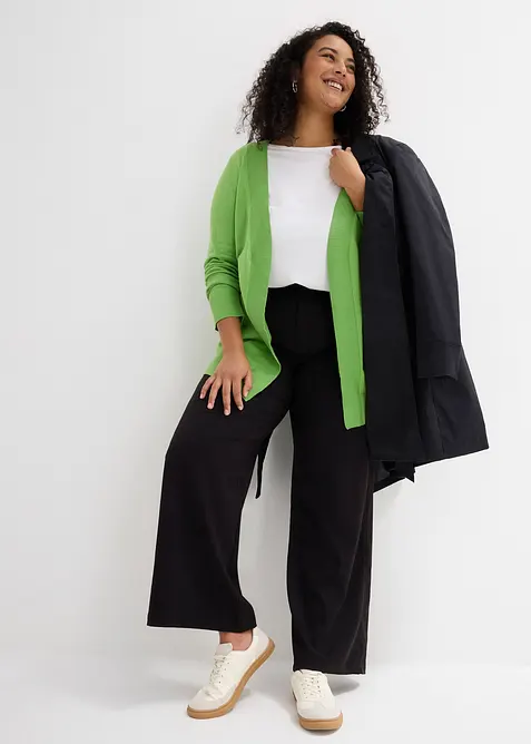 Pleten&yacute; kab&aacute;tek s kapsami, dlouh&yacute; ruk&aacute;v, bonprix