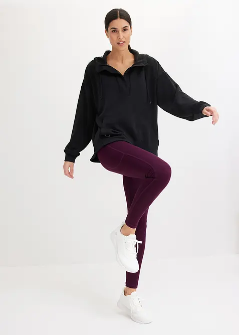 Oversize funkční mikina s kapucí a modalem, ultrasoft, bonprix