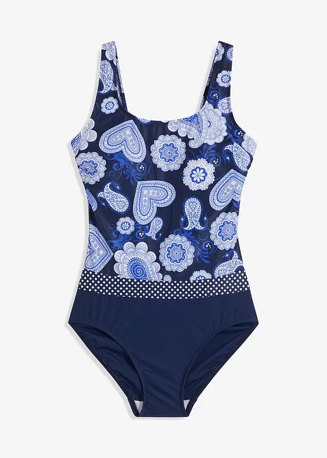 Stahovací jednodílné plavky, střední tvarující efekt, bonprix