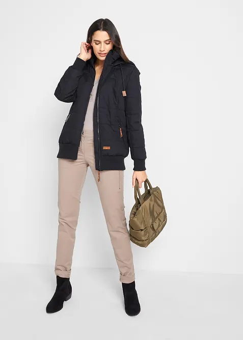 Outdoorov&aacute; bunda s prvky z uměl&eacute; kůže, bonprix