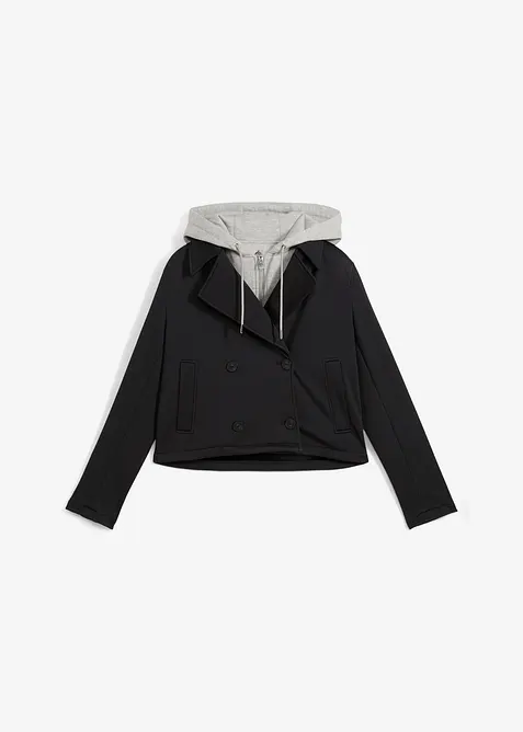 Bunda s kontrastní kapucí, bonprix