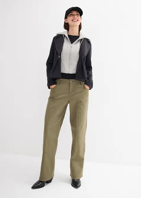 Bunda s kontrastní kapucí, bonprix