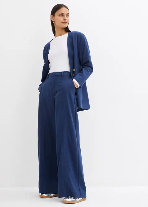 Kalhoty Marlene s vysokým pasem, ze směsi s viskózou, bonprix