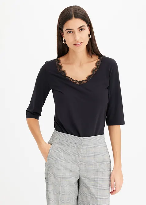 Tričko s krajkou, bonprix