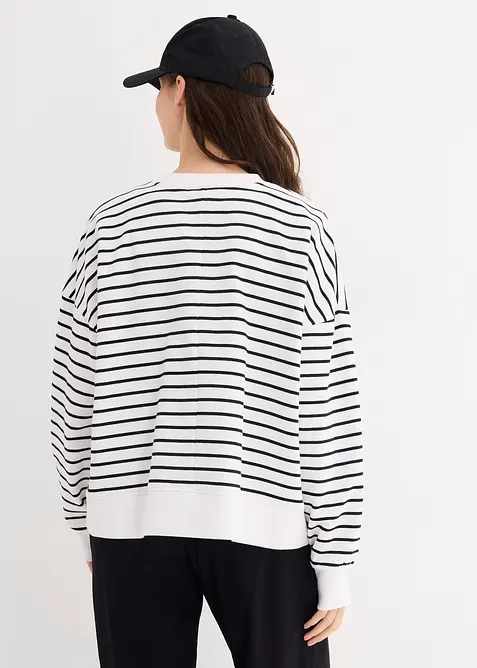 Oversize mikina ze směsi s bavlnou, bonprix