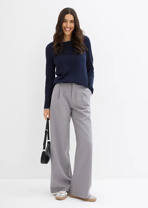 Svetr z jemn&eacute;ho &uacute;pletu z bavlněn&eacute; směsi, bonprix