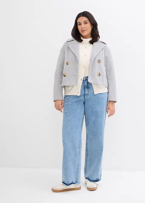 Kr&aacute;tk&yacute; kab&aacute;tek s vlněn&yacute;m vzhledem, bonprix