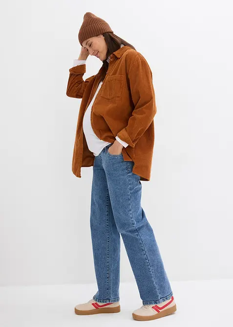 Těhotenské džíny z organické bavlny, Loose Fit, bonprix