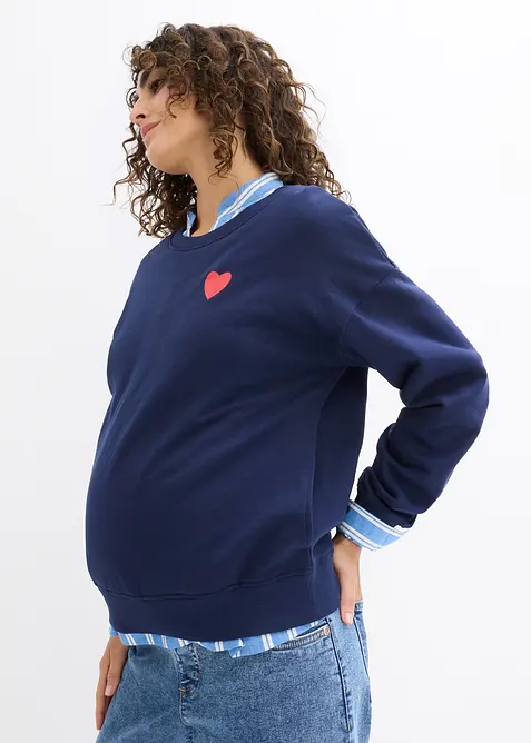 Těhotenská a kojící mikina 2v1, z organické bavlny, bonprix