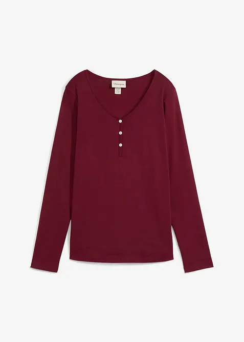 Tričko s dlouhým rukávem, z čisté organické bavlny, bonprix