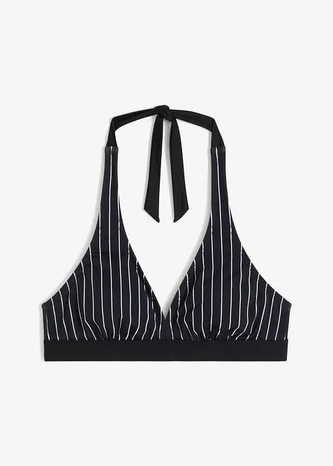 Bikiny, horn&iacute; d&iacute;l s ram&iacute;nkem kolem krku, z recyklovan&eacute;ho polyamidu, bonprix