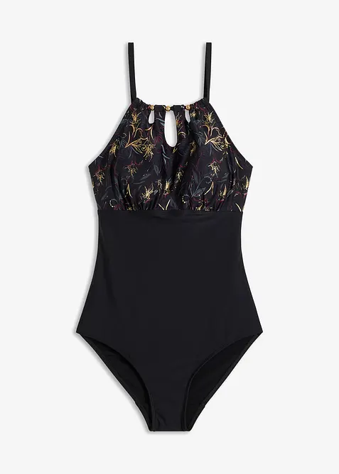 Stahovací jednodílné plavky, střední tvarující efekt, bonprix