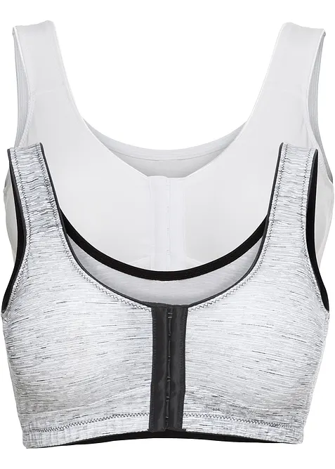 Podprsenka se zap&iacute;n&aacute;n&iacute;m vpředu (2 ks v balen&iacute;) s organickou bavlnou, bez kostic, bonprix