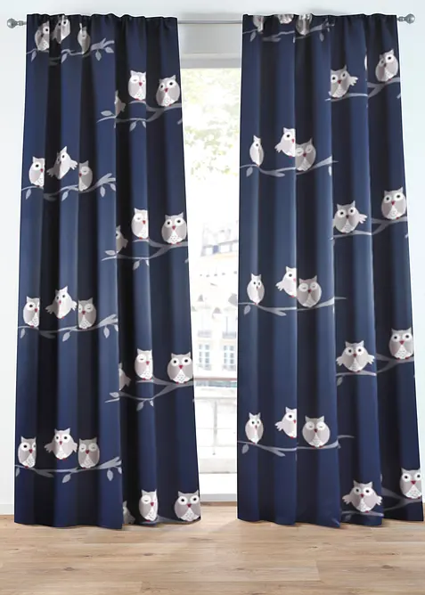 Zatemňovací závěs se sovami (1 ks v balení), bonprix