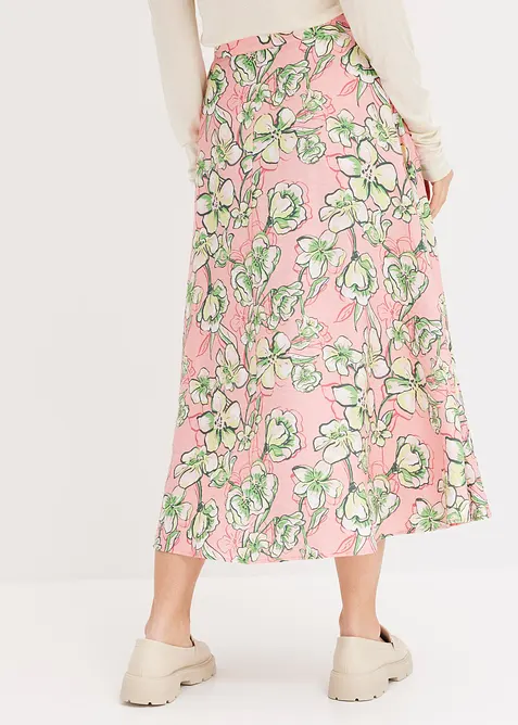 Midi sukně ze splývavé viskózové směsi, bonprix