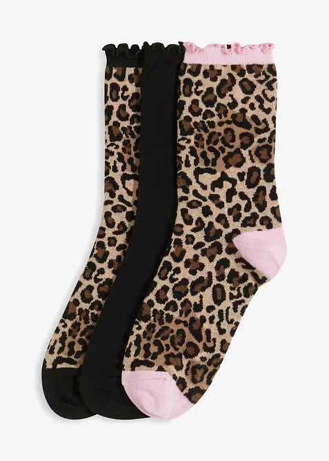 Ponožky s organickou bavlnou (3 páry v balení), bonprix