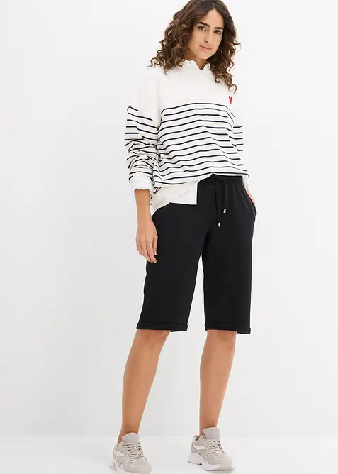 Oversize mikina z bavlněné směsi, bonprix