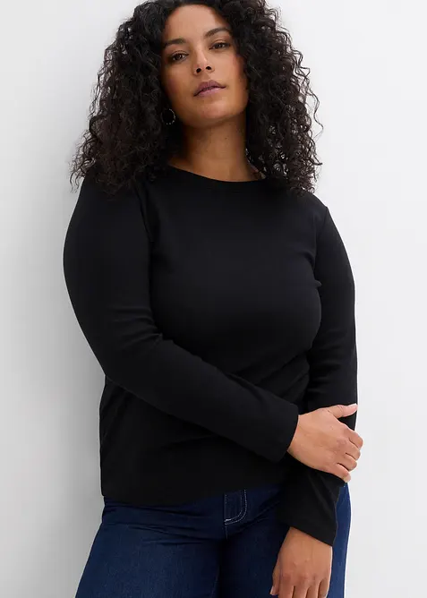 Žebrov&eacute; tričko s čistou organickou bavlnou (2 ks v balen&iacute;), bonprix